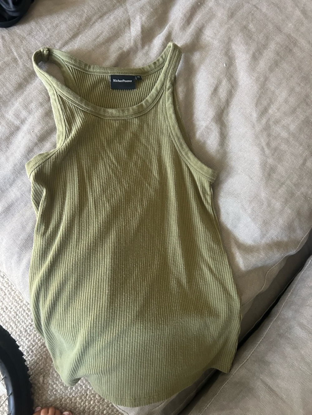Riller & Fount Olive Ribbed Racerback Tank